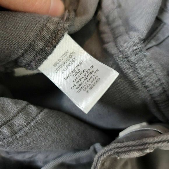 LOFT Ann Taylor Jeans Gray Solid Casual Cotton Pants Straight Leg Flat Front 4 - Picture 5 of 9